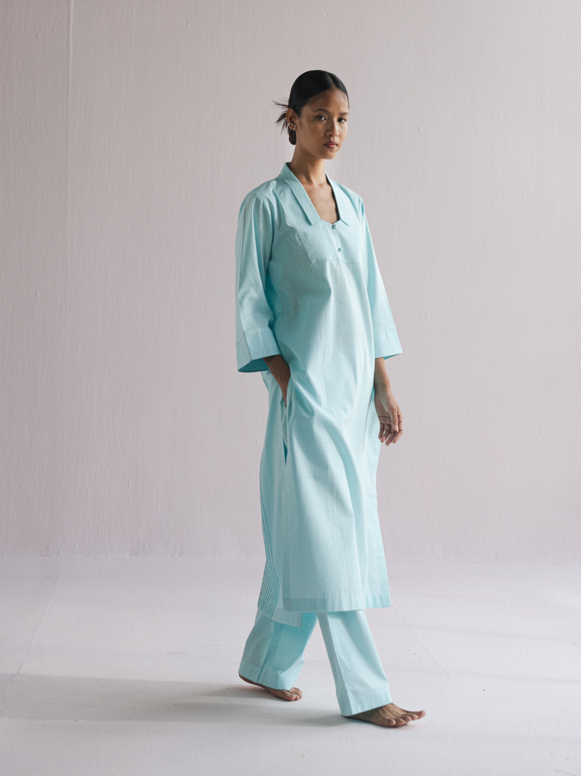 Pintuck Kurta Set