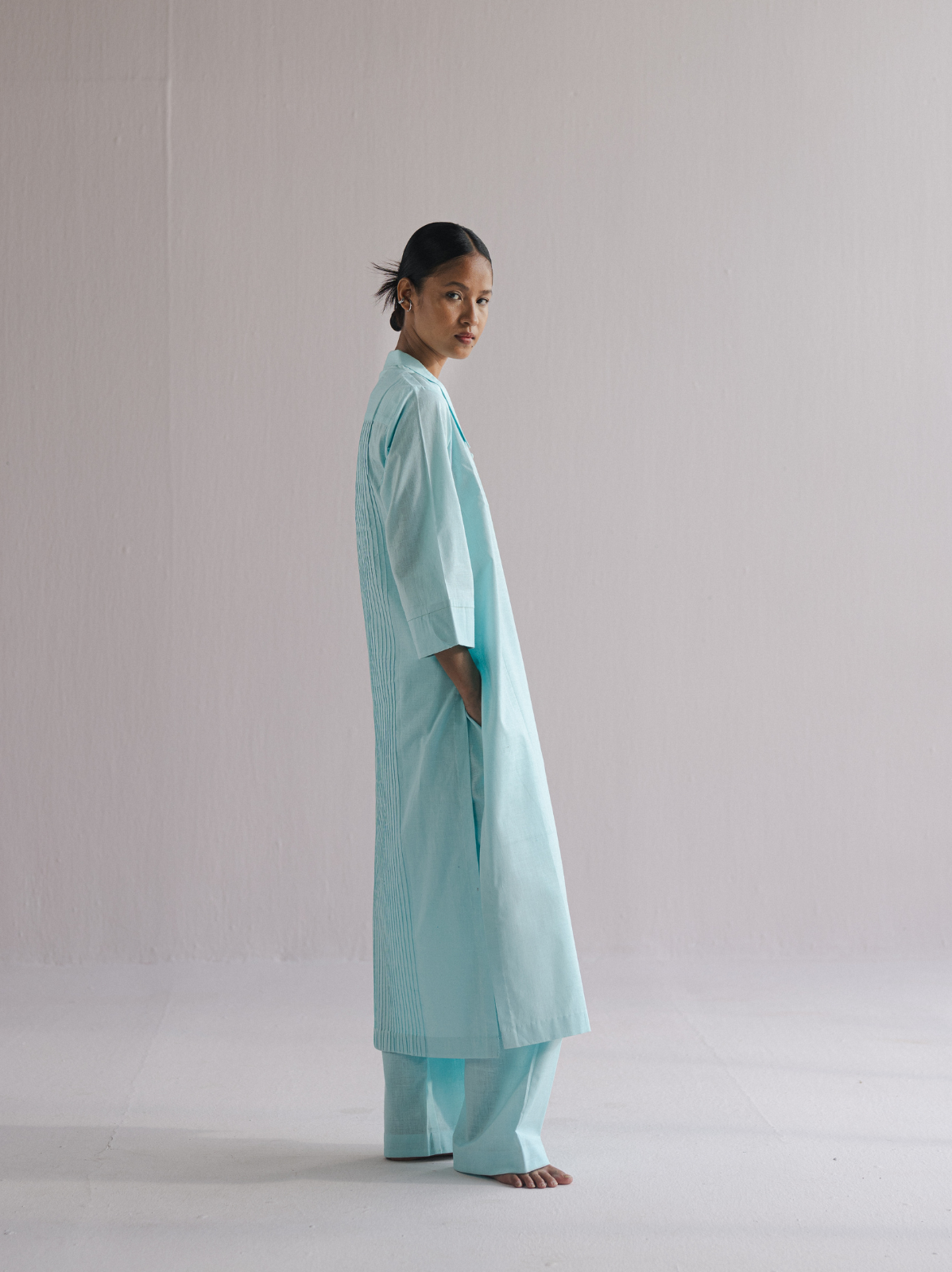 Pintuck Kurta Set