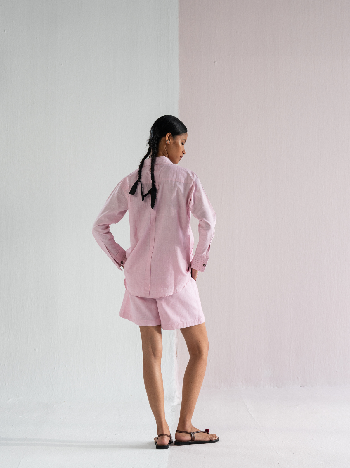Pintuck Shirt Set