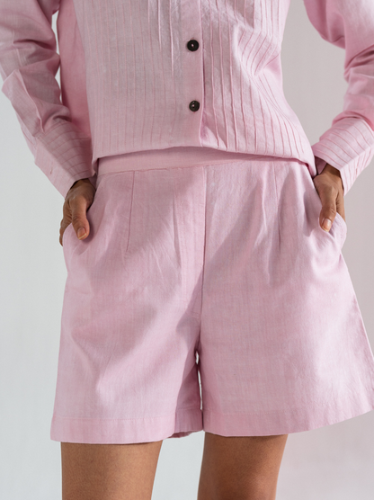 Pintuck Shirt Set
