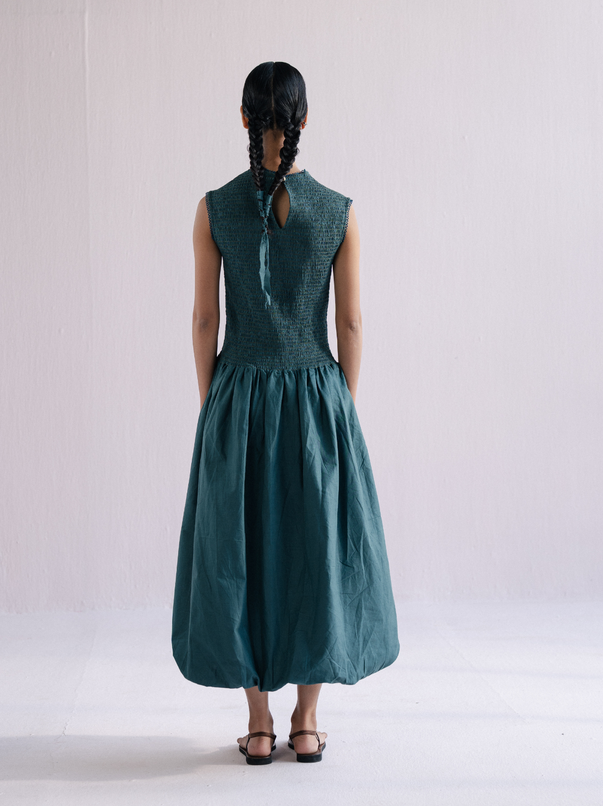 Smocked Balloon Dress
