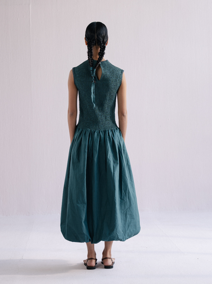 Smocked Balloon Dress