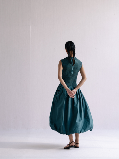 Smocked Balloon Dress