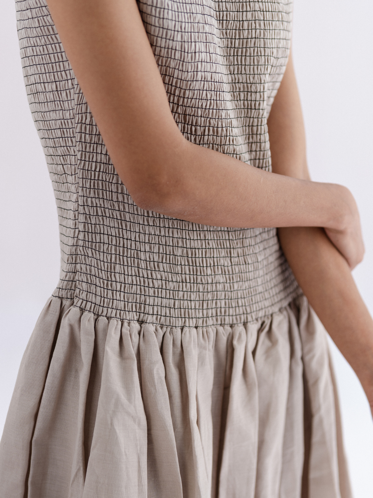 Smocked Balloon Dress